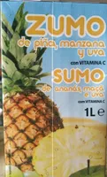 Zumo de piña, manzana y uva