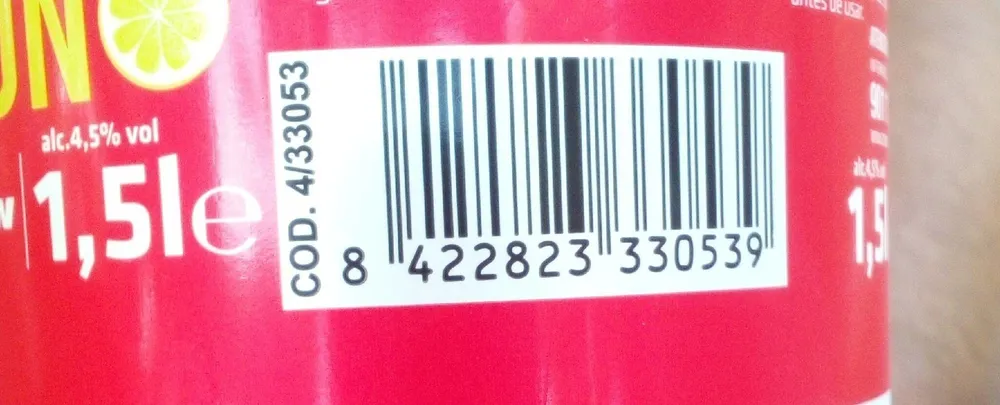 Tinto de verano sabor limon