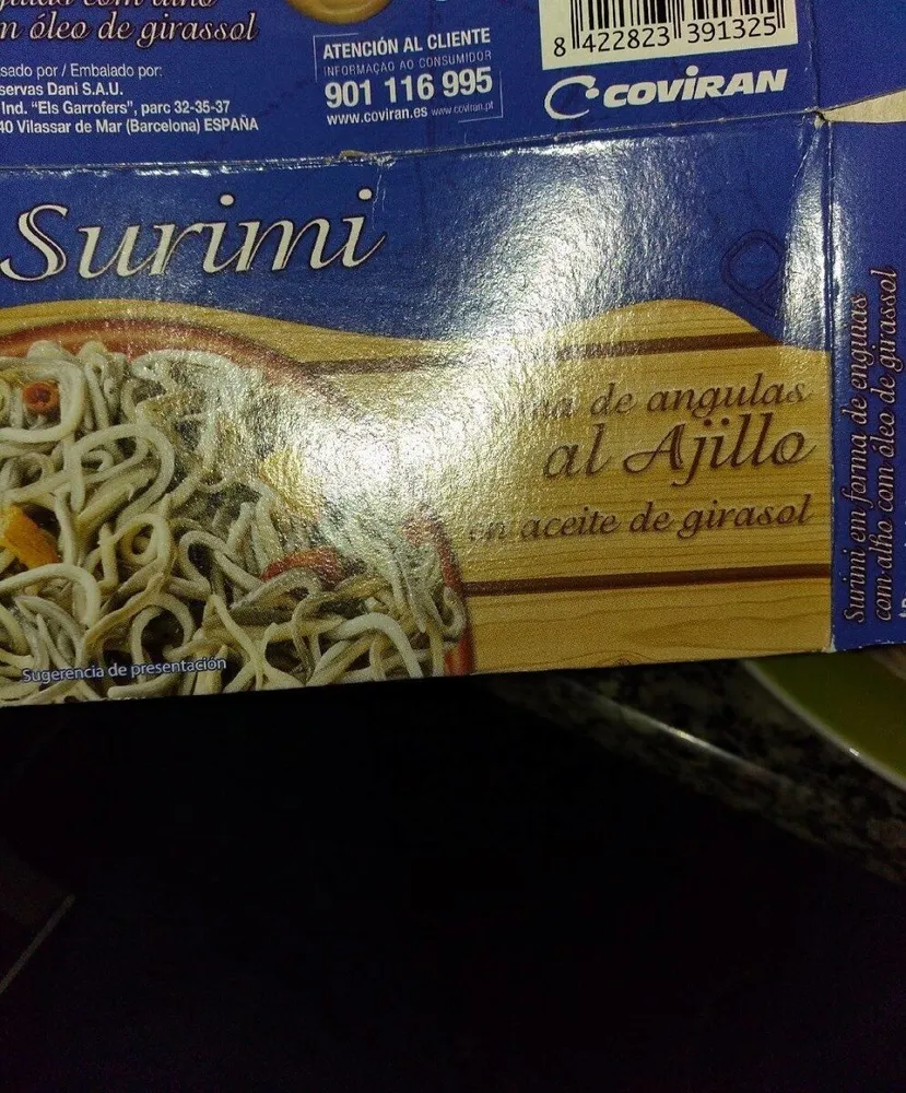 Surimi en forma de angulas