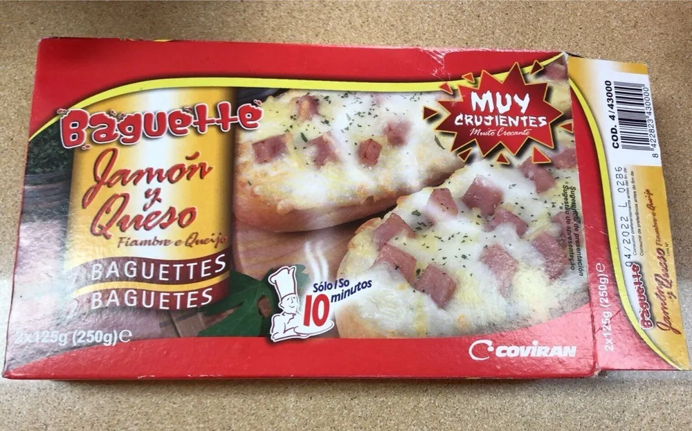 Baguette jamón y queso