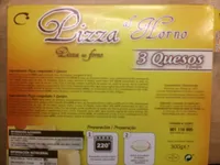 Pizza al horno 3 quesos