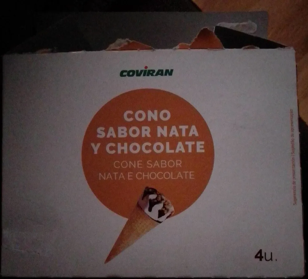 CONO SABOR NATA Y CHOCOLATE