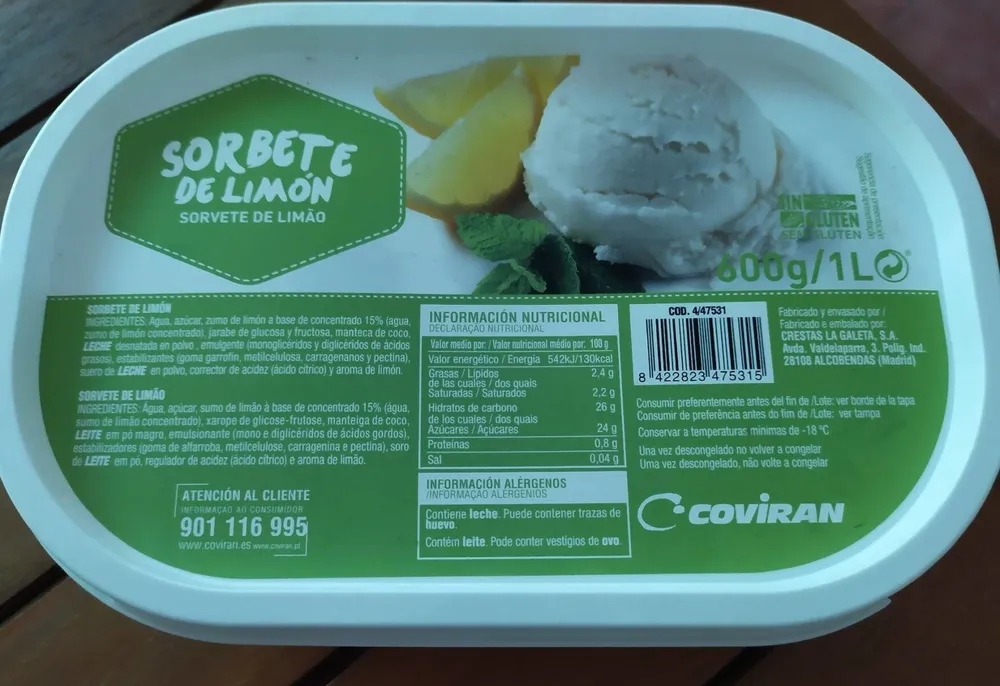 Sorbete de Limón