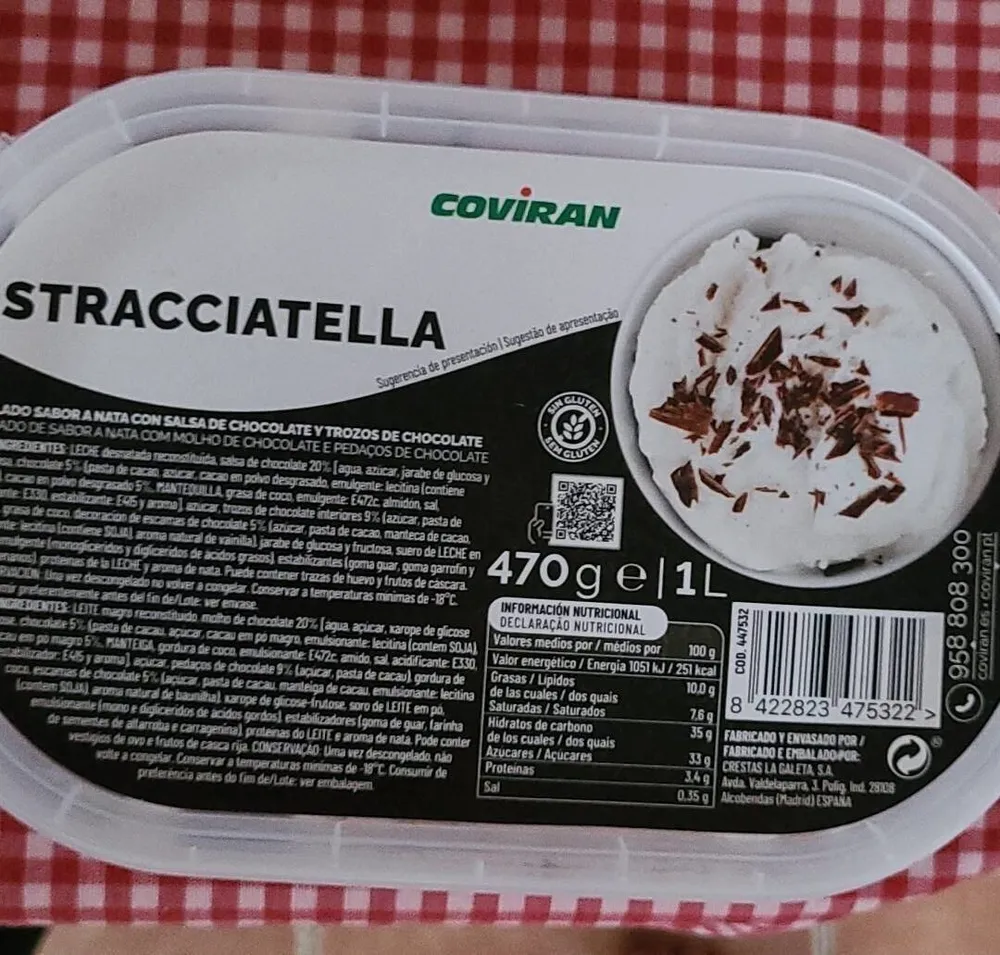 Helado stracciatella