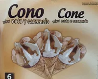 Cono sabor nata y caramelo