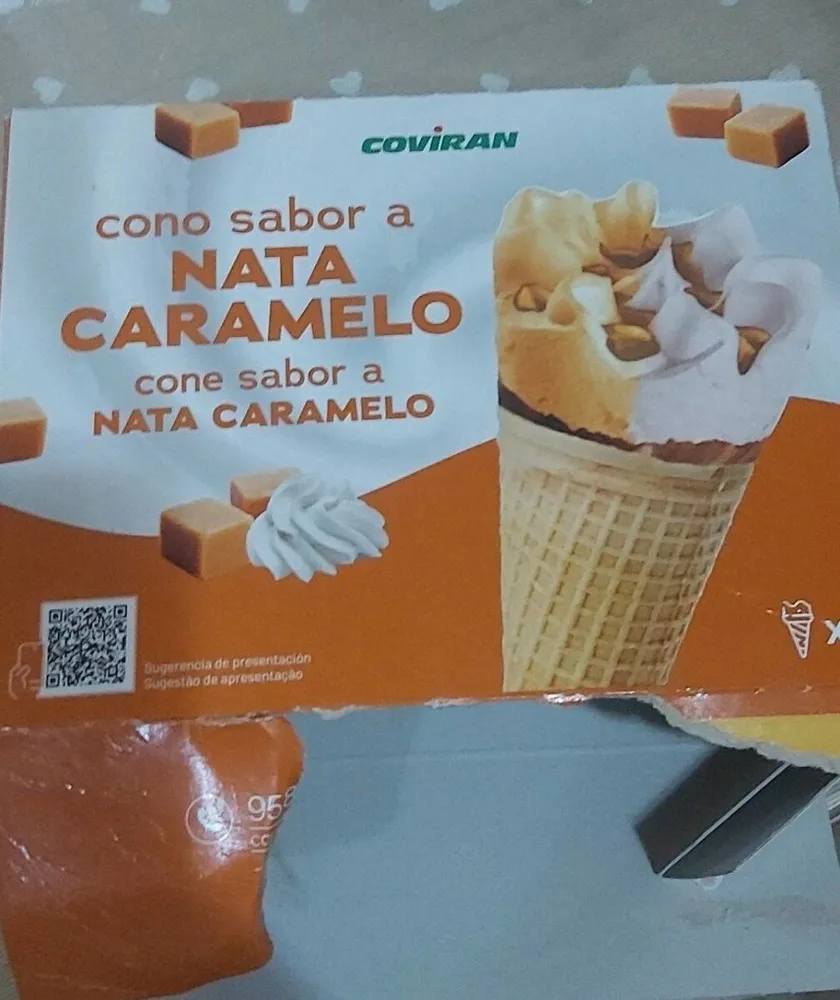 conos con sabor a nata caramelo