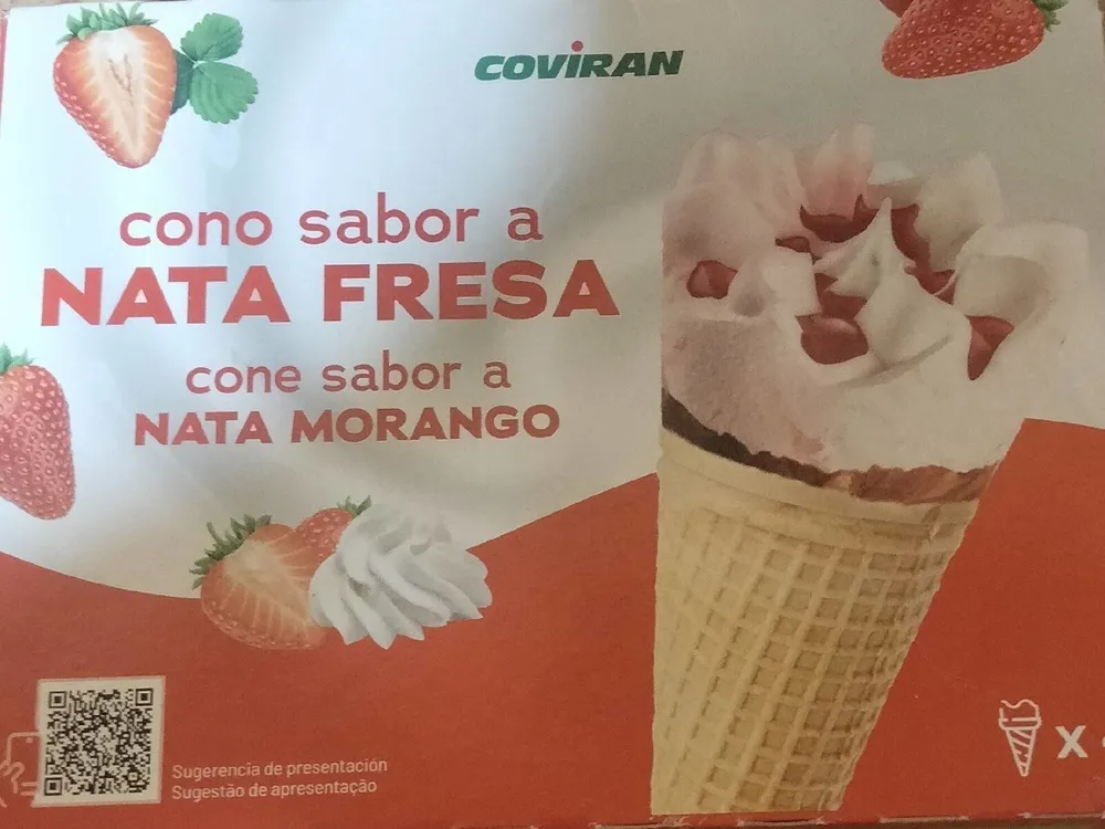 Cono sabor a nata fresa