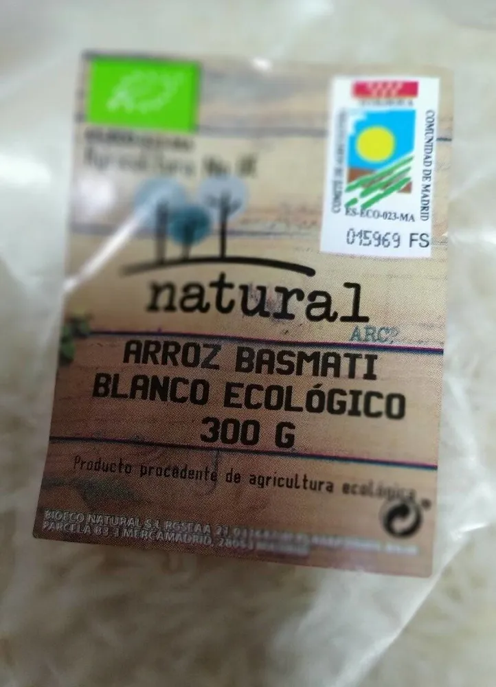 Arroz basmati blanco ecológico