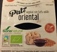 Pate vegetal con tofu estilo oriental