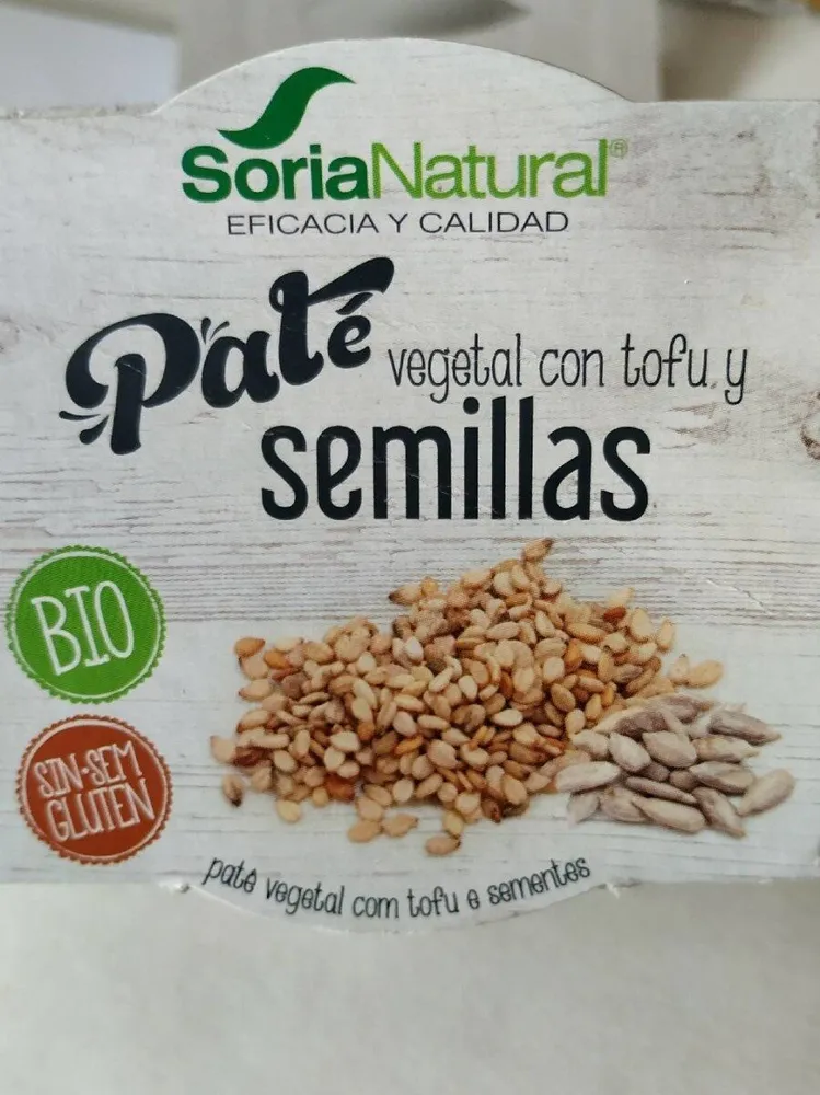 Paté vegetal con tofu y semillas