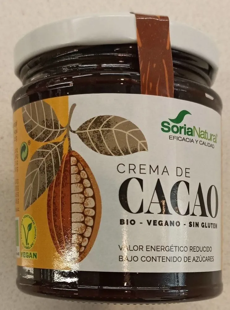 Crema Cacao Bio-Vegano-Sin gluten