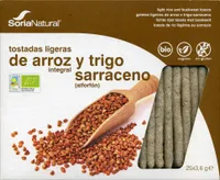 Tostadas ligeras de arroz integral y trigo sarraceno