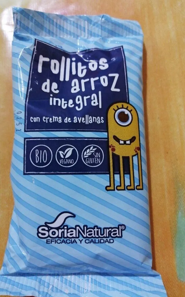 Rollitos de arroz integral con crema de avellanas