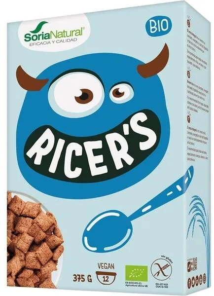 Ricer's almohadillas de arroz rellenas de cacao