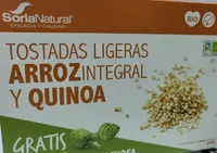 Tostadas ligeras arroz integral y quinoa