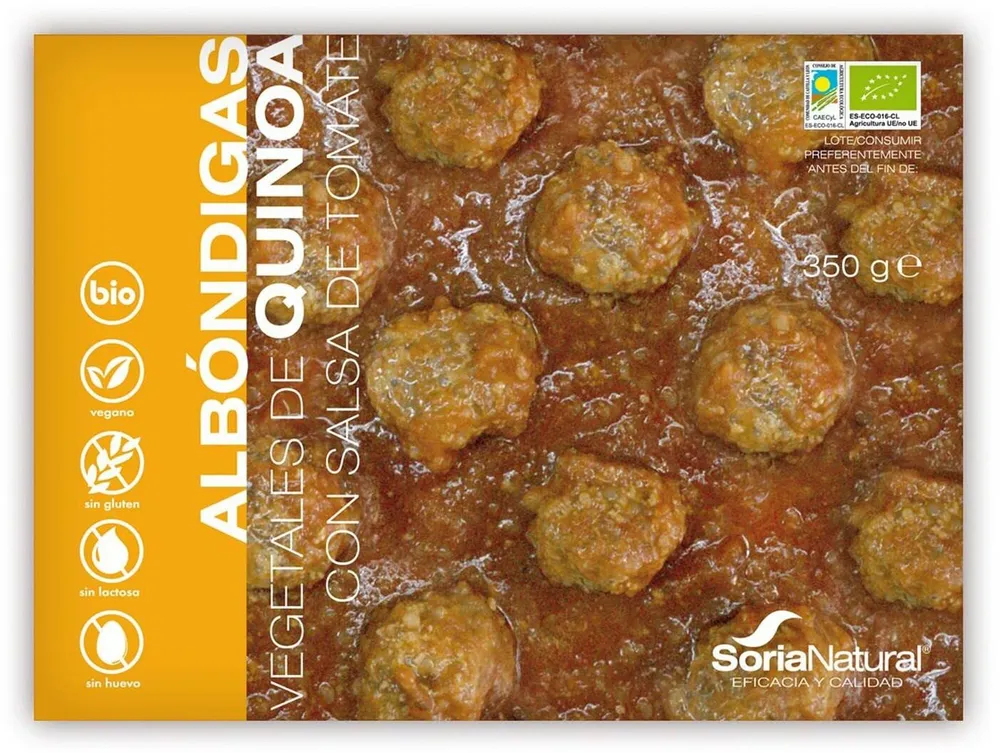 Albóndigas vegetales de quinoa en salsa de tomate