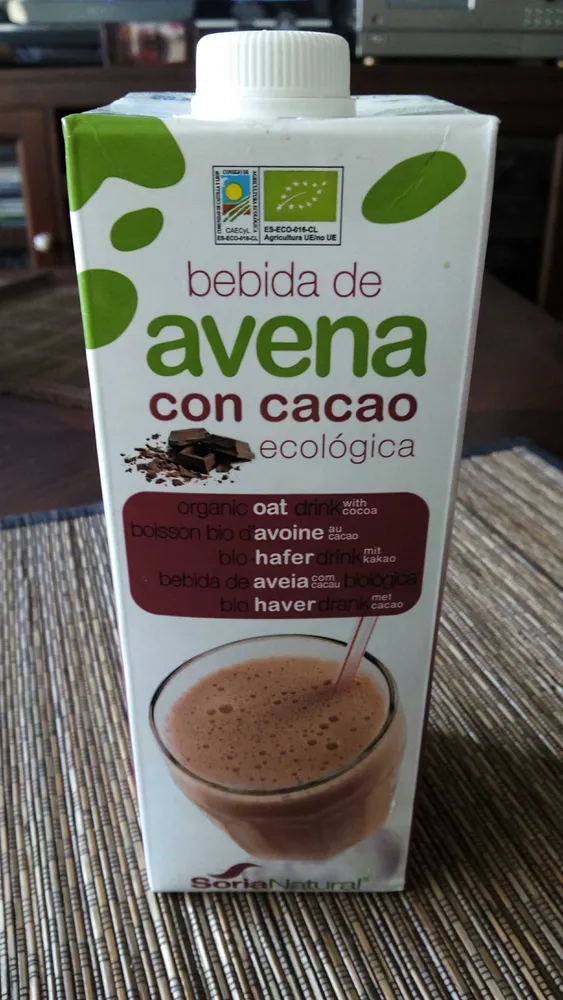 Bebida de avena con cacao