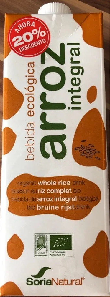 Bebida ecológica de arroz integral