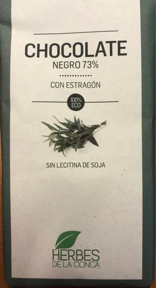 Chocolate negro 73% con Estragon