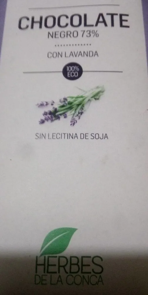 Chocolate negro 73% con lavanda