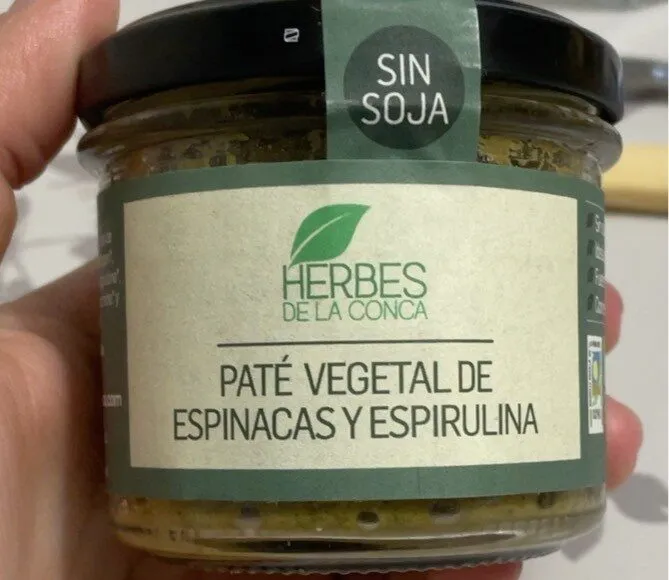 Paté vegetal de espinacas y espirulina