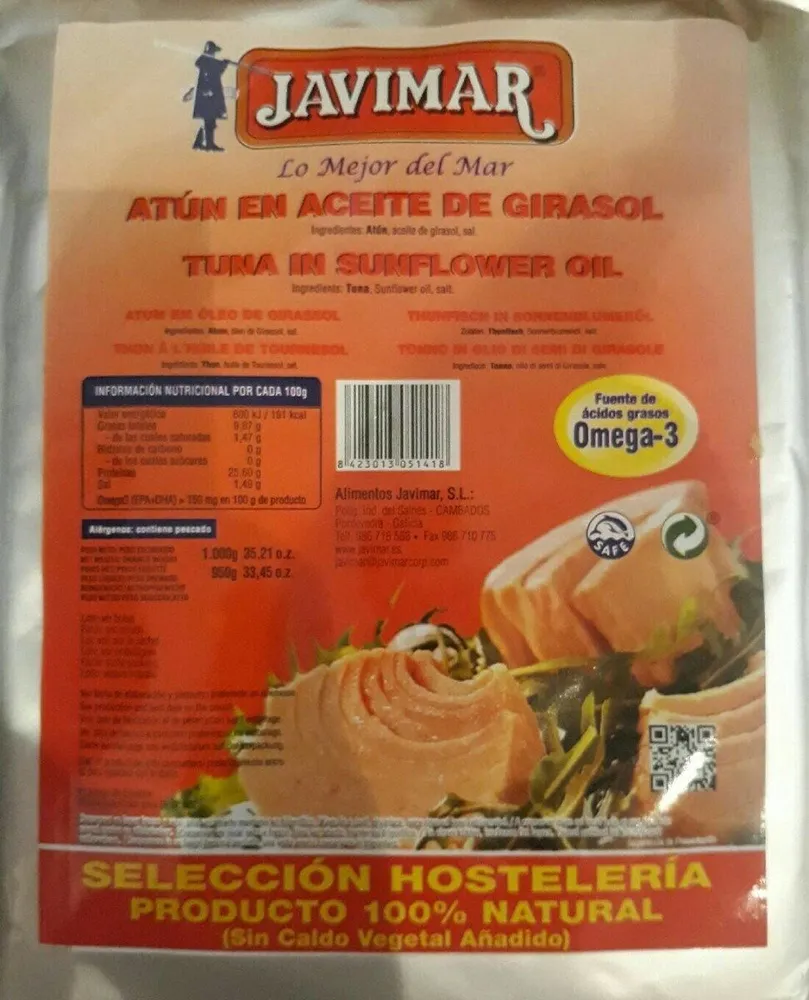 Atún en aceite de girasol