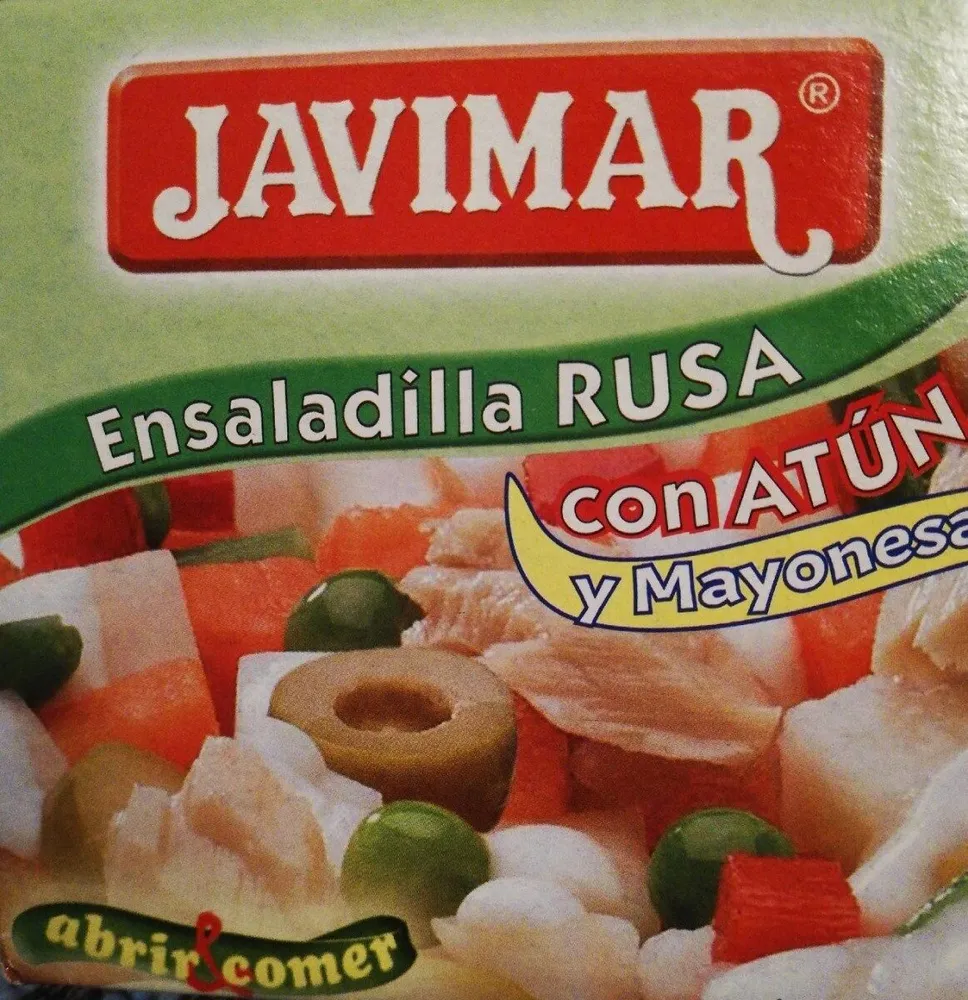 Ensaladilla rusa con atún y mayonesa