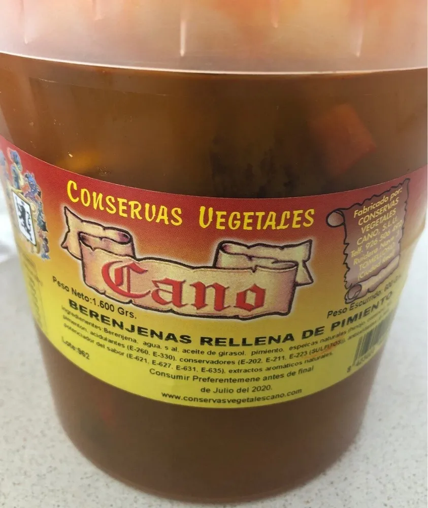 Berenjenas rellena de pimiento