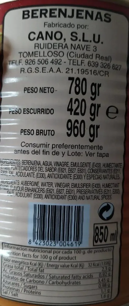 Berenjenas en su aliño