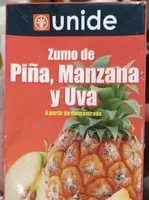 Zumo de piña, manzana y uva