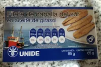 Filete de caballa del Sur en aceite girasol