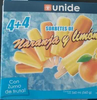 Sorbetes de naranja y limón