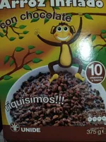 Arroz inflado con chocolate