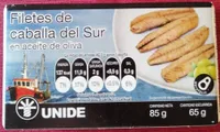Filetes de caballa del sur en aceite de oliva