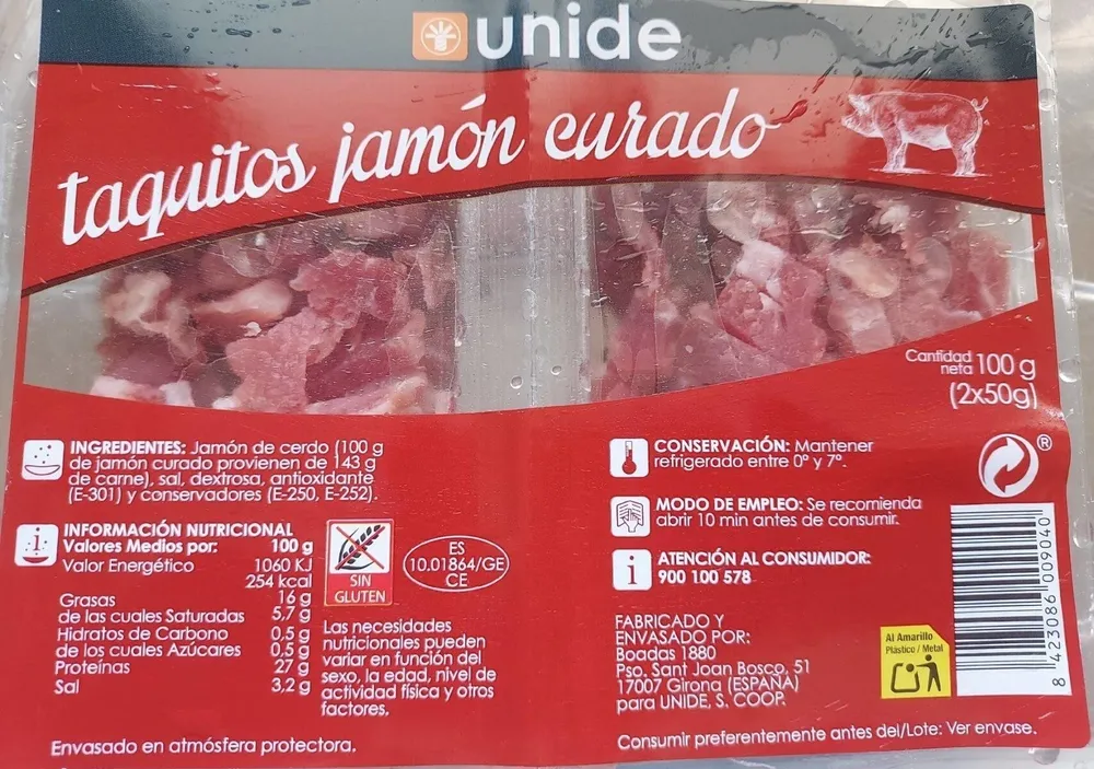 Taquitos jamón curado