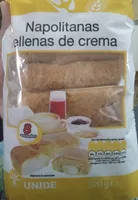 Napolitanas rellenas de crema