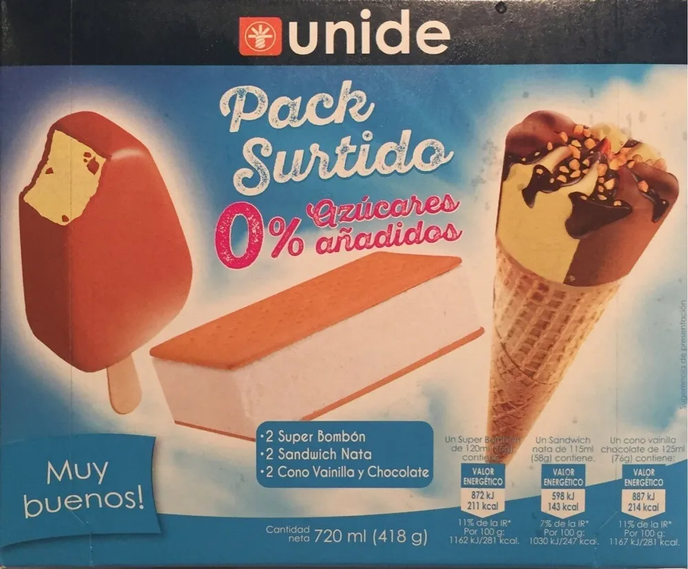 Pack surtido helados