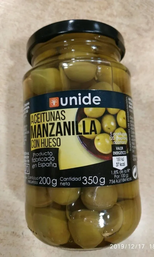 Aceitunas Manzanilla con hueso