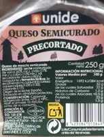 Queso semicurado precortado