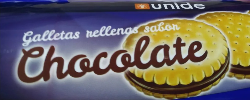 Galletas rellenas sabor chocolate
