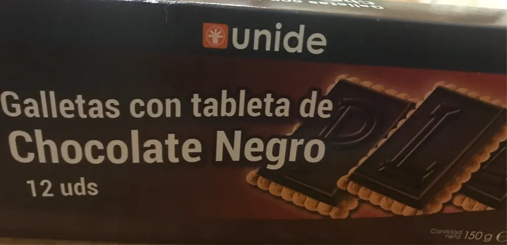 Galletas con tableta de chocolate negro