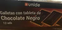 Galletas con tableta de chocolate negro