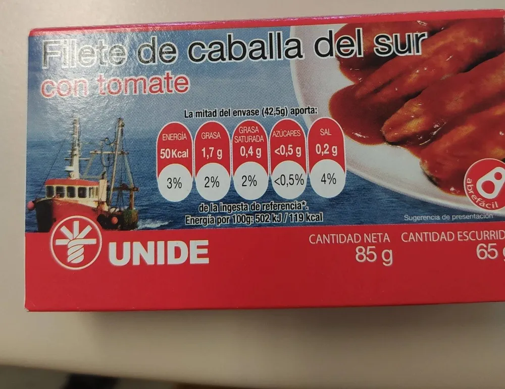 Filete de caballa del sur