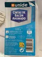 Cintas de bacon ahumado