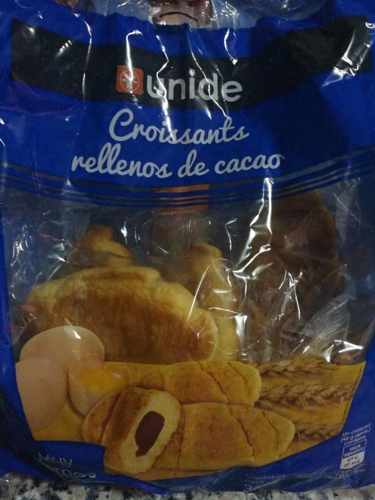 Croissants rellenos de cacao