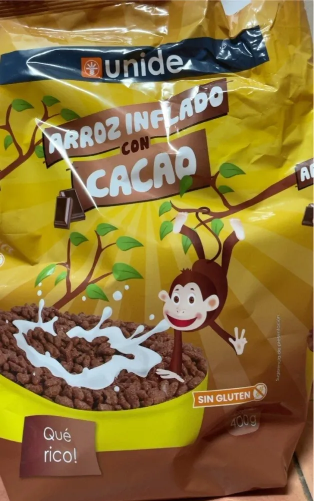 Arroz inflado con cacao