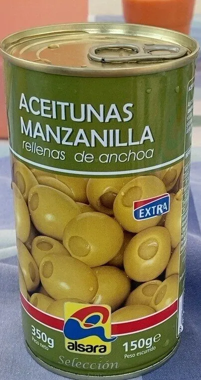 Aceitunas Manzanilla(rellenas de anchoa)
