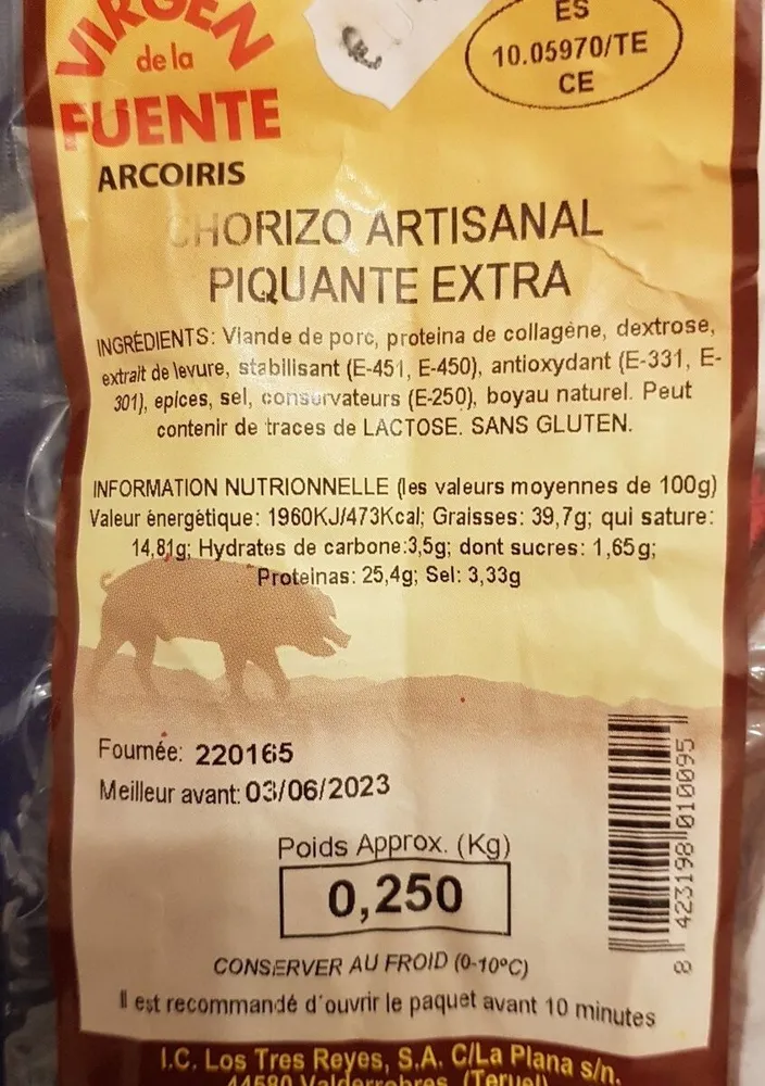 Chorizo Artisanal Piquante Extra