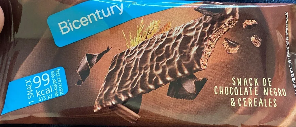 Snacks de Chocolate negro y cereales