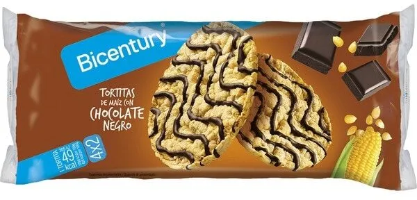 Tortitas de maíz con chocolate negro